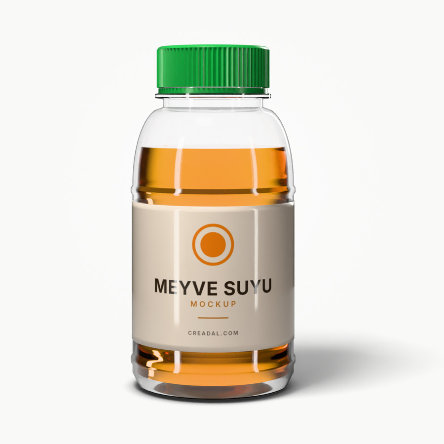 Yuvarlak meyve suyu şişesi