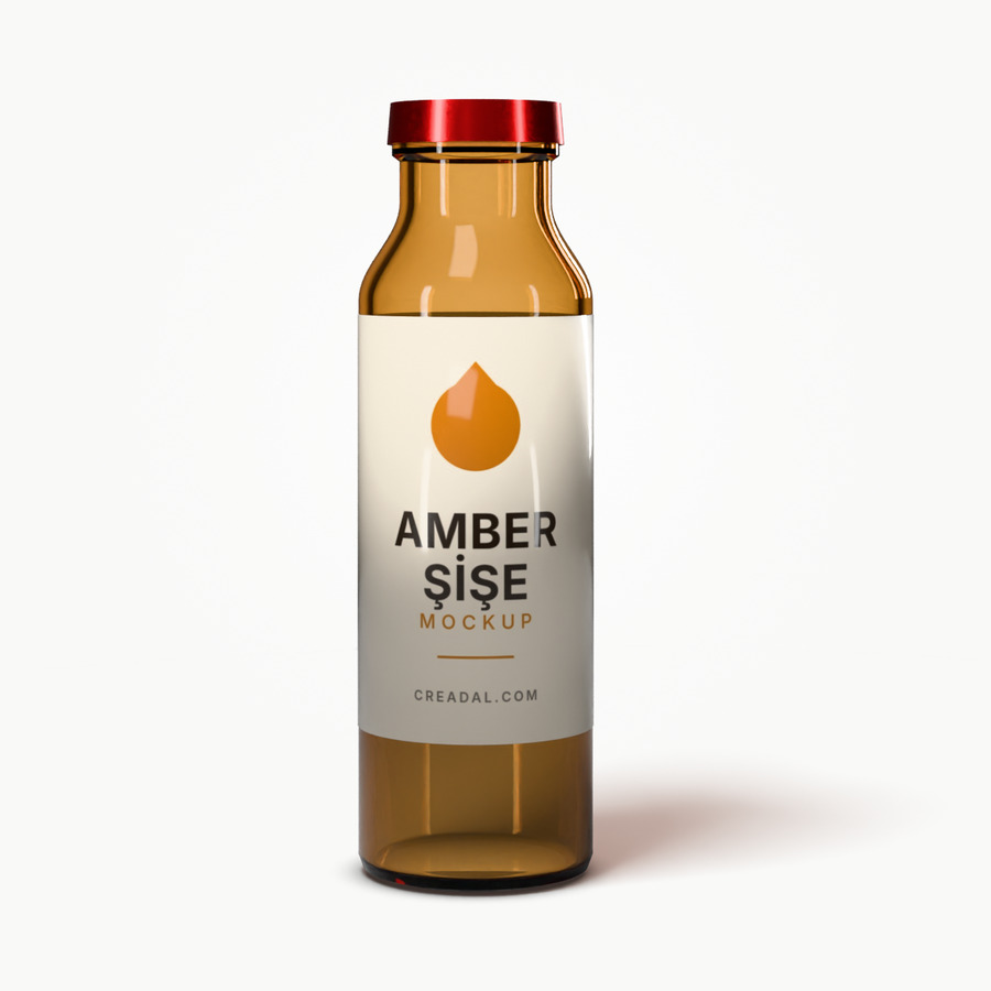 Amber cam şişe (damlalık, şurup)