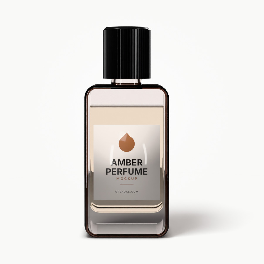 Amber perfume bottle