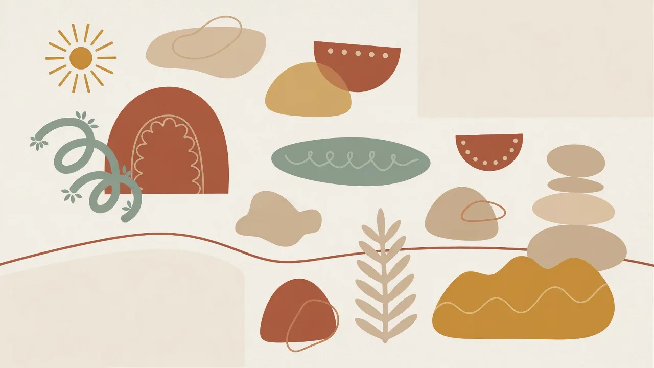 Boho Organic Shapes (16:9)