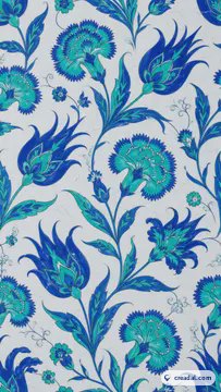 Iznik Tile Pattern (9:16)