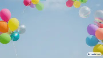 بالونات ملونة طائرة (16:9)