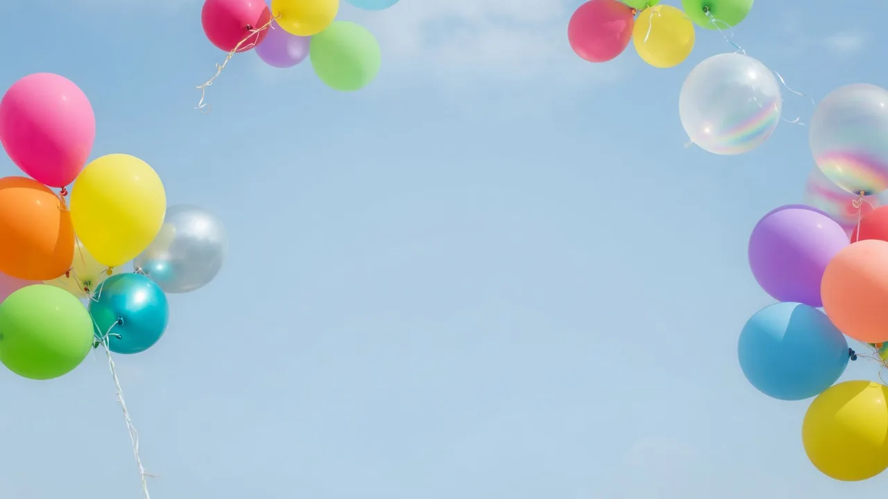 Bunte schwebende Ballons (16:9)