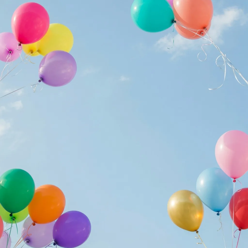 Bunte schwebende Ballons (1:1)