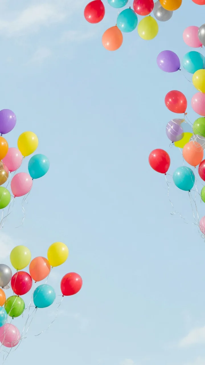 Playful colourful balloons (9:16)