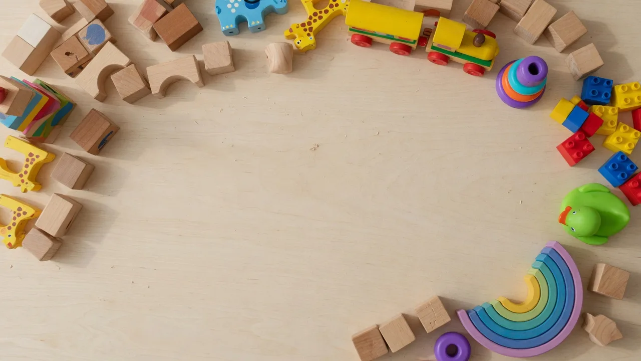 Bunte Holzbausteine (16:9)