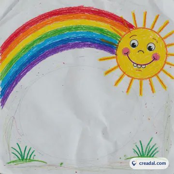 قوس قزح بالشمع (1:1)