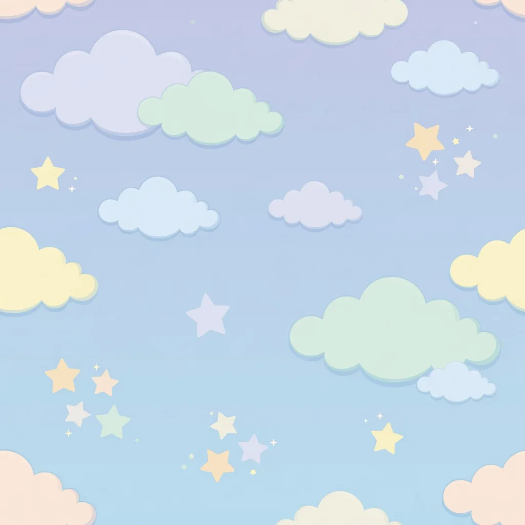Cute clouds and stars (1:1)