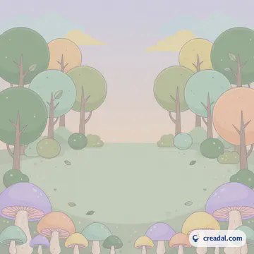 غابة باستيل لطيفة (1:1)