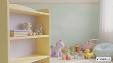 رف غرفة أطفال باستيل (16:9)