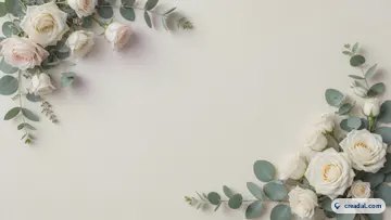 象牙色のウェディングローズ (16:9)