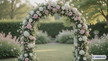 屋外の花のアーチ (16:9)