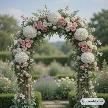 屋外の花のアーチ (1:1)