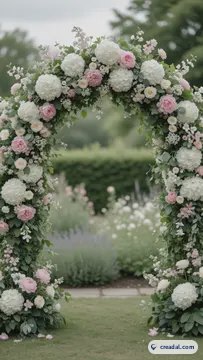 屋外の花のアーチ (9:16)