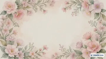 淡いピンクの花枠 (16:9)