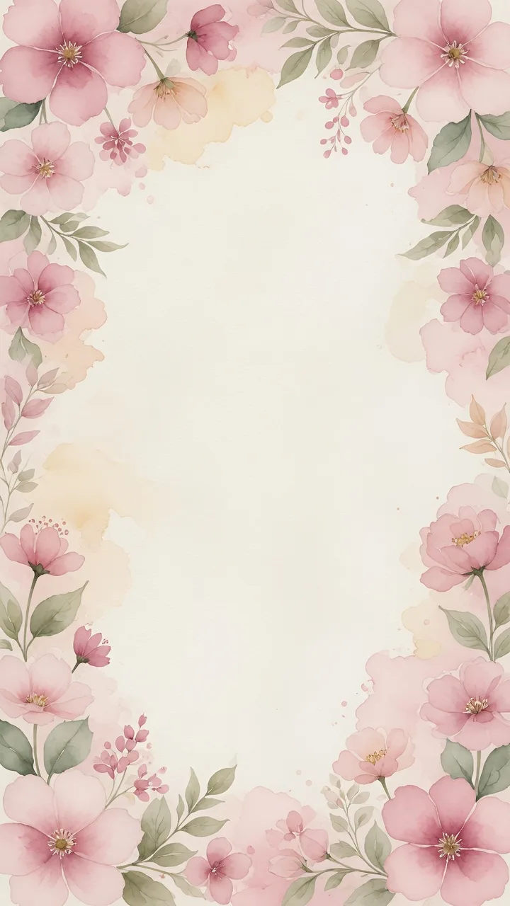 Blush Floral Frame (9:16)