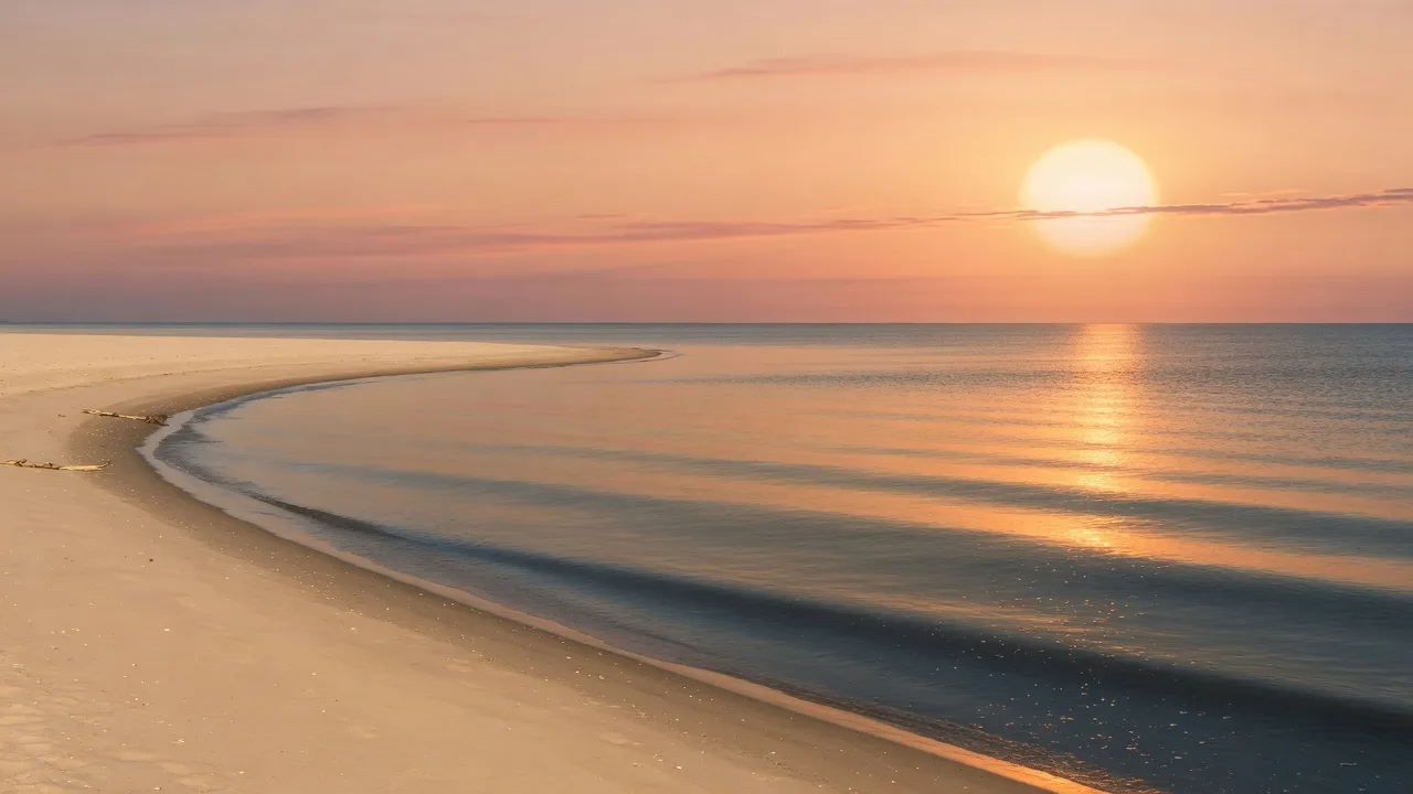 Calm sunset sea (16:9)