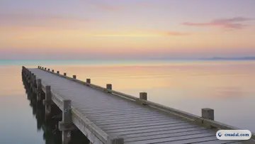 Muelle de mañana pastel (16:9)
