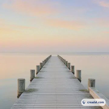 Muelle de mañana pastel (1:1)