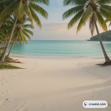 Playa tropical vacía (1:1)