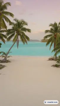 Playa tropical vacía (9:16)