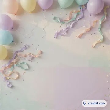 पेस्टल जन्मदिन के गुब्बारे (1:1)
