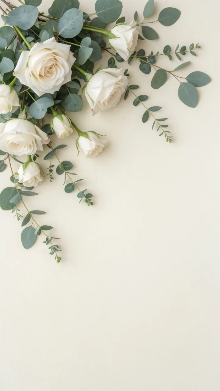 Roses Blanches Élégantes (9:16)