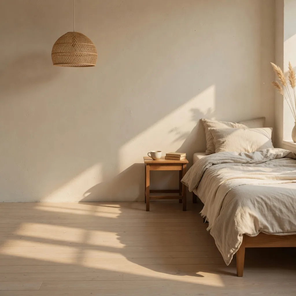 Dormitorio minimal acogedor (1:1)