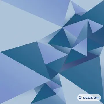 蓝色几何三角 (1:1)