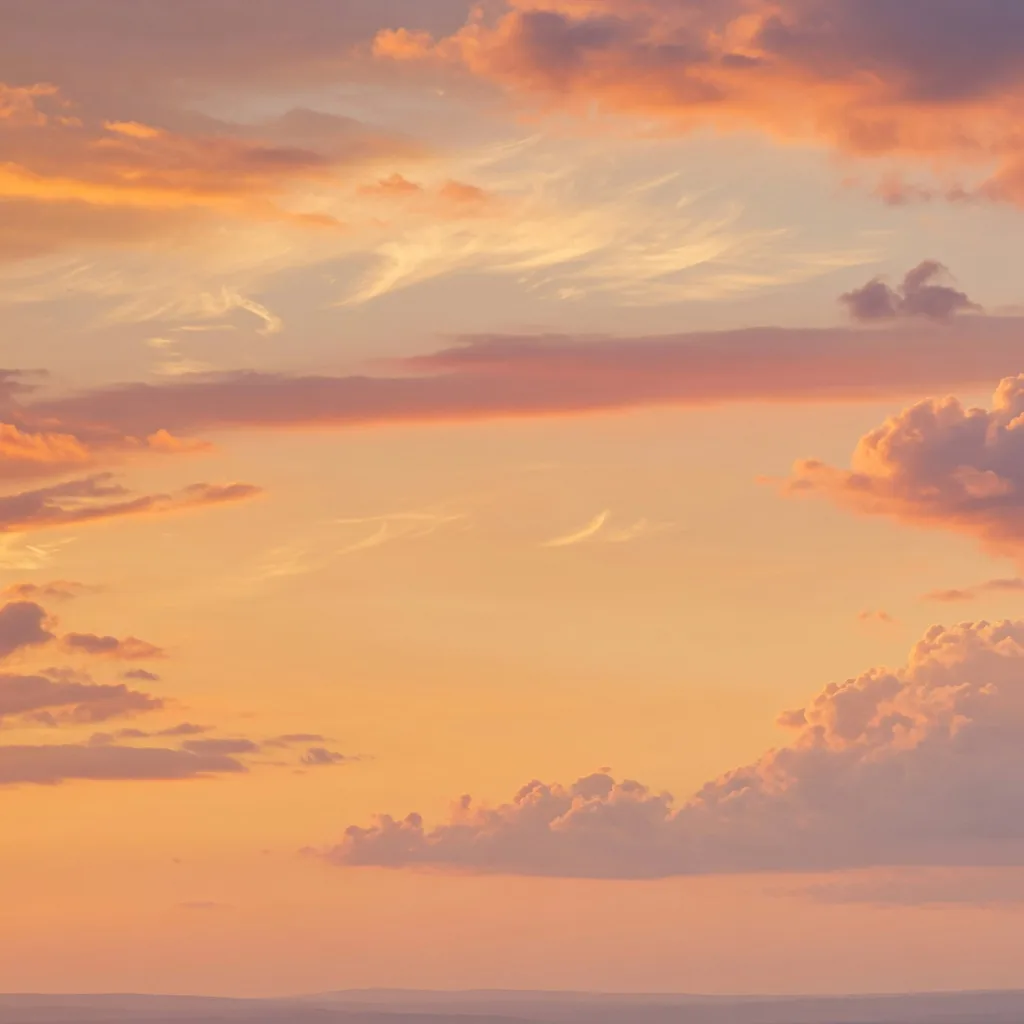 黄金の夕焼け空 (1:1)