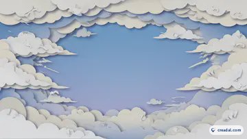 重なる白い雲 (16:9)