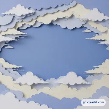 重なる白い雲 (1:1)
