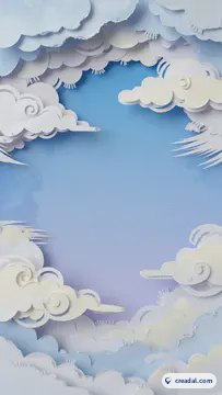 重なる白い雲 (9:16)