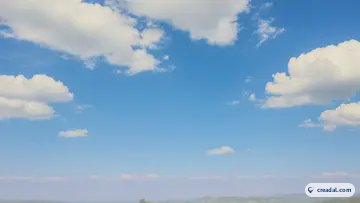 明るい青空と雲 (16:9)