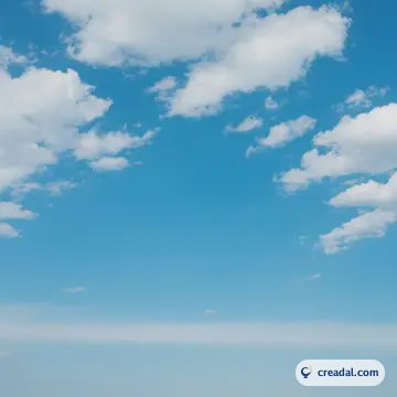 明るい青空と雲 (1:1)