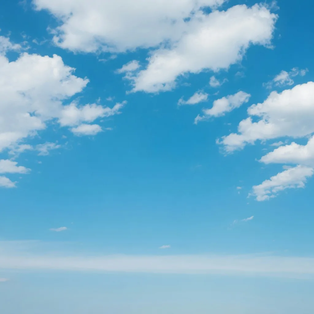 明るい青空と雲 (1:1)