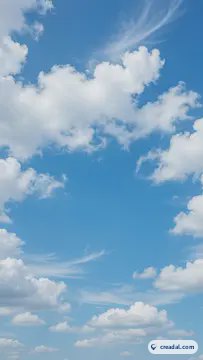 明るい青空と雲 (9:16)