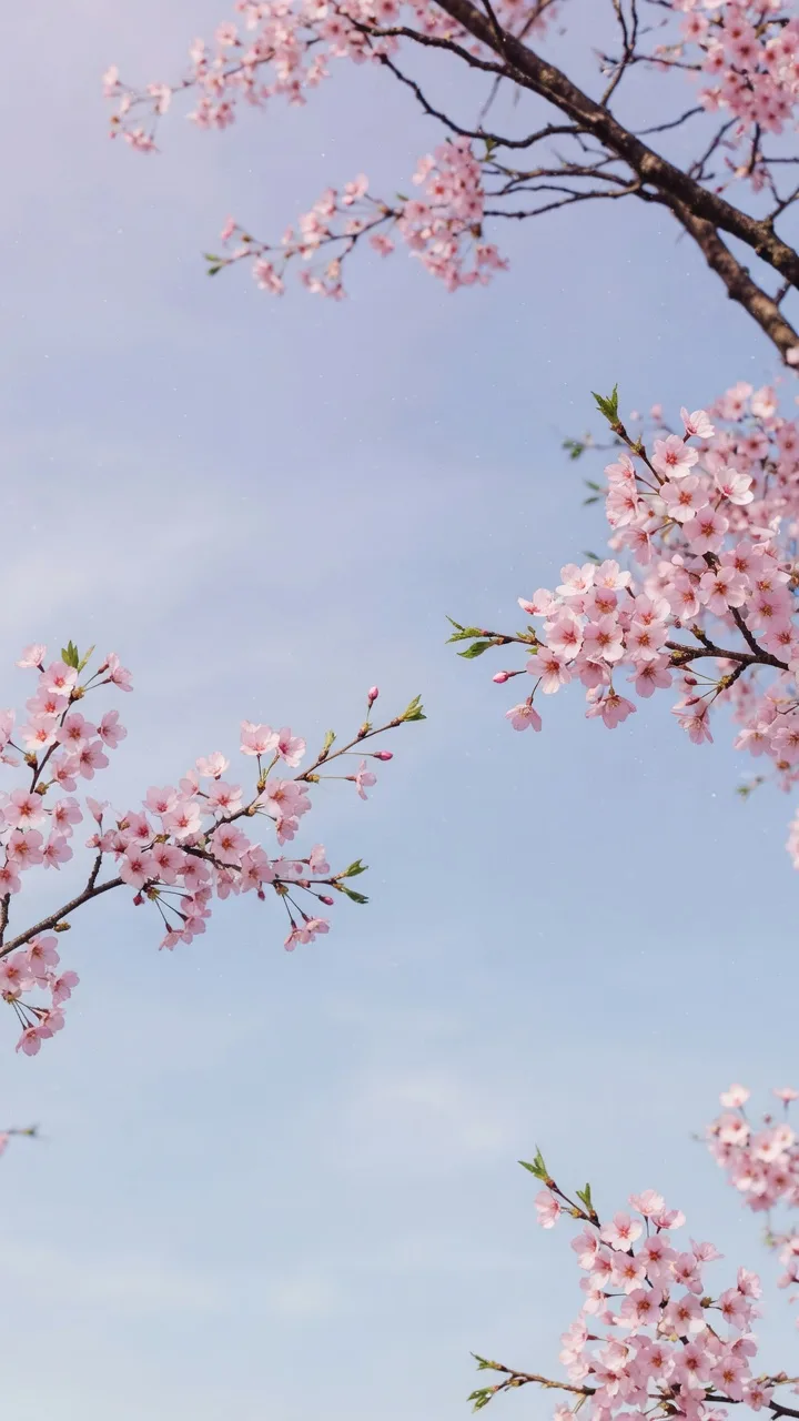 春の桜の枝 (9:16)