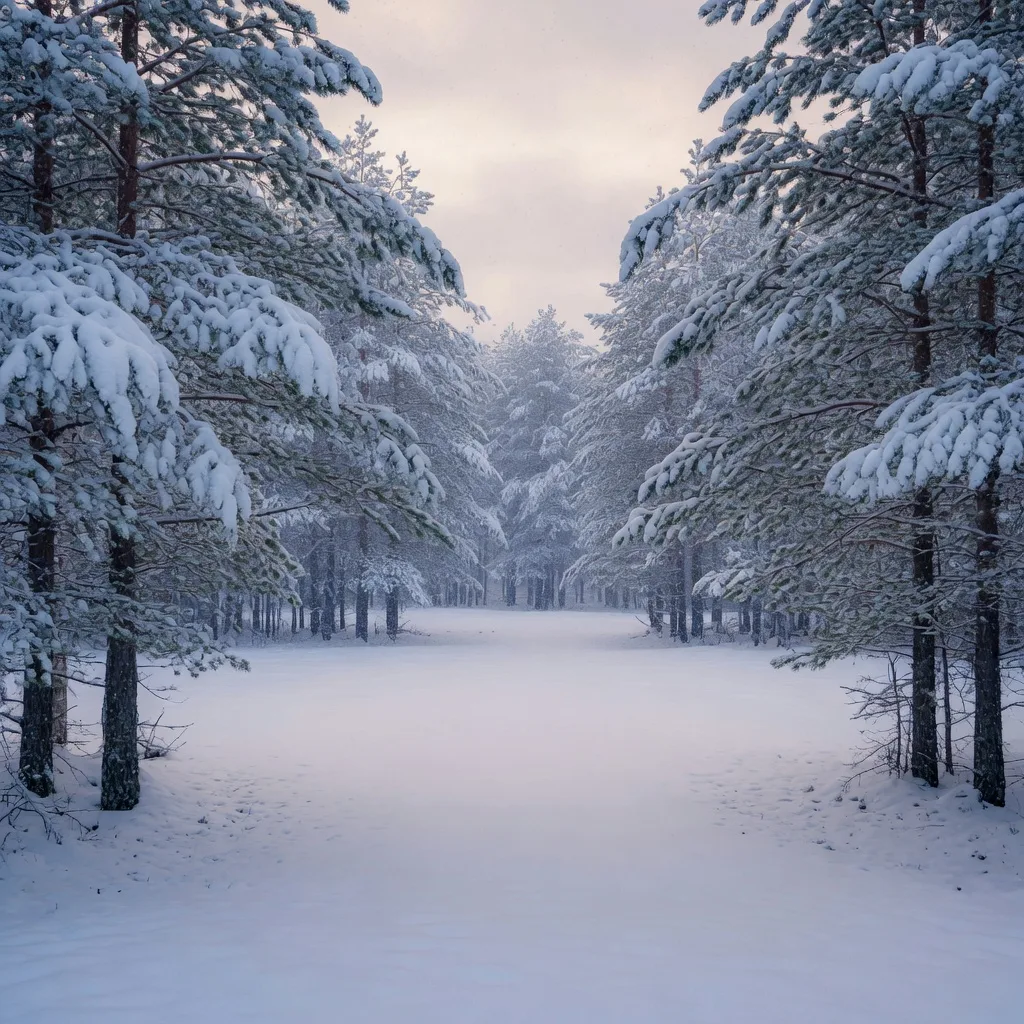 Snowy pine forest (1:1)