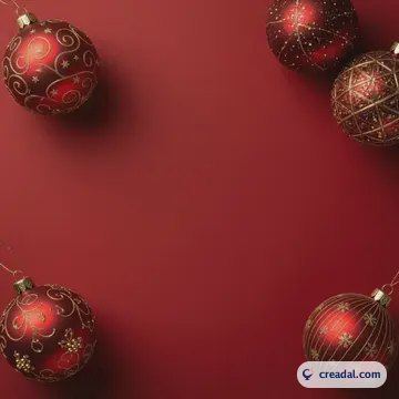 赤と金のクリスマスオーナメント (1:1)