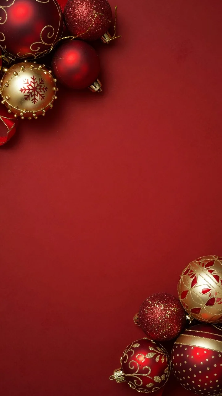 Rote Goldene Weihnachtskugeln (9:16)