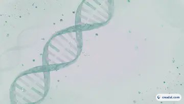 柔らかな青緑の二重らせん (16:9)
