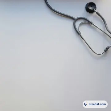 白い机の聴診器 (1:1)