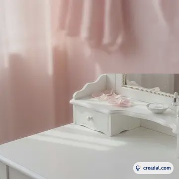 طاولة زينة وردية (1:1)