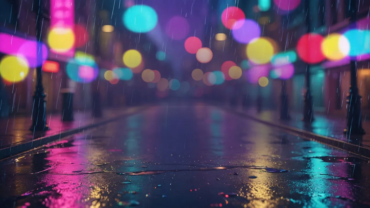 Neon Rainy Night (16:9)