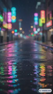 雨のネオン夜景 (9:16)