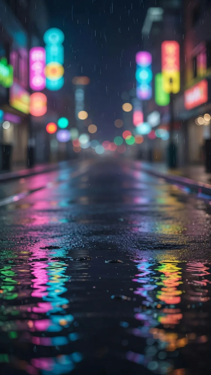 Neon Rainy Night (9:16)