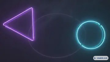 光るネオン図形 (16:9)