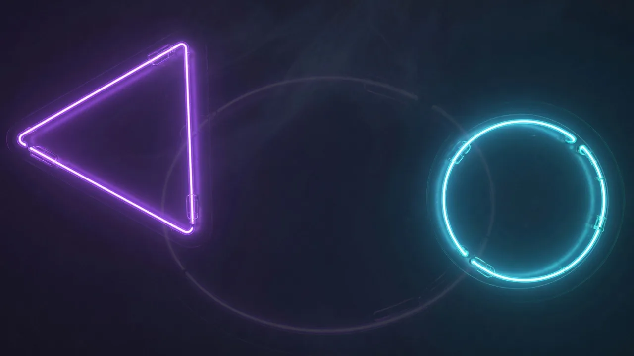 Glowing Neon Shapes (16:9)