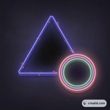 光るネオン図形 (1:1)